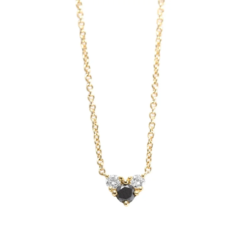 Tatiana Gold Necklace Black & White Diamonds