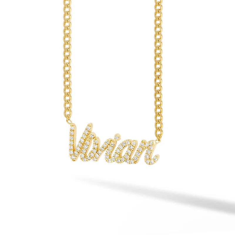 Custom Diamond Name Cuban Link Necklace