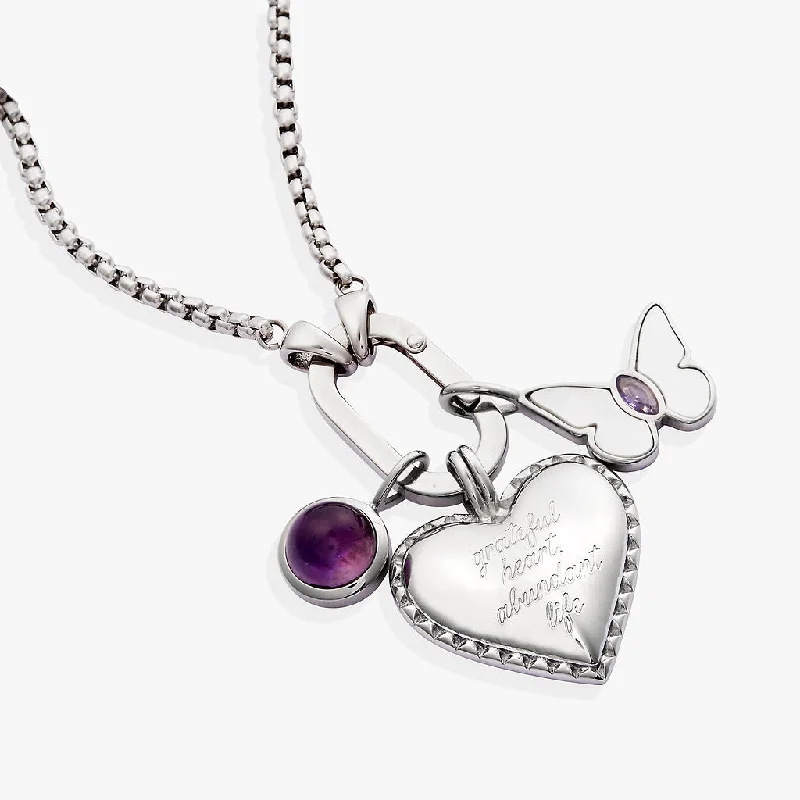 Heart Trio Interchangeable Charm Necklace