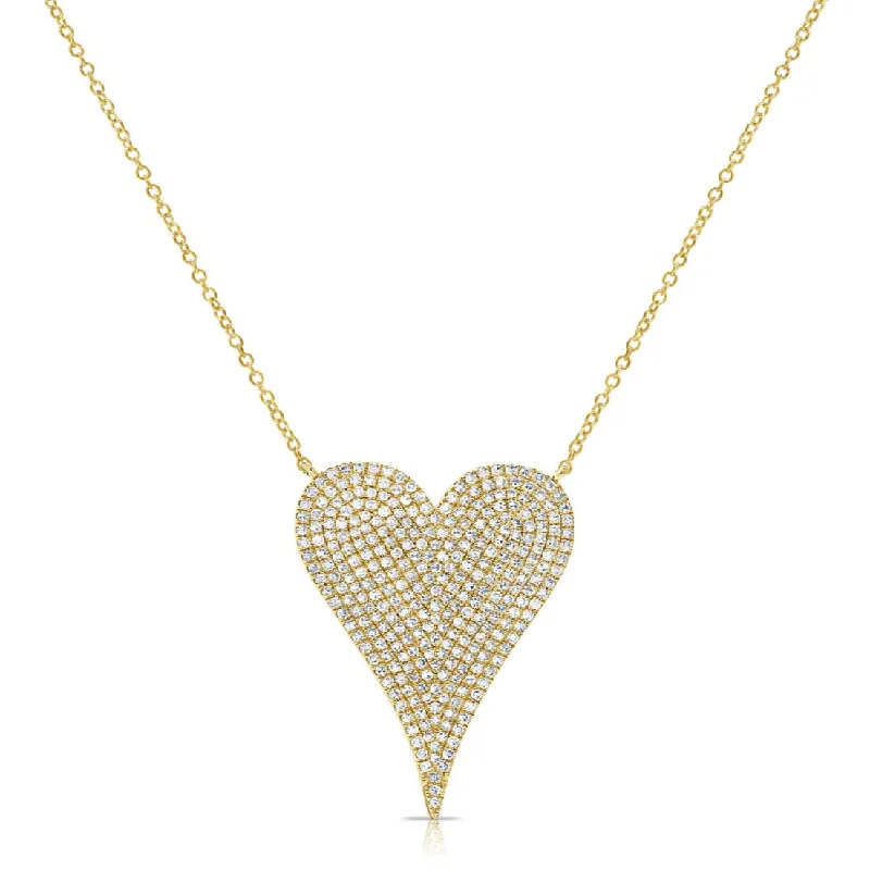 Jumbo Pave Heart Necklace