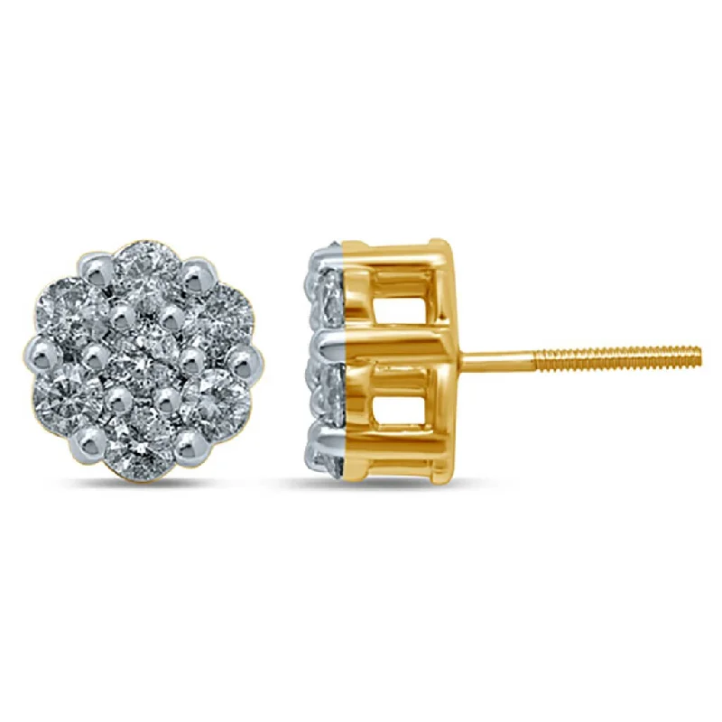 10K 1.47-1.53CT D-FLOWER EARRING