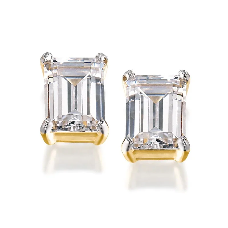 2 ct. t.w. Emerald Cut Earrings