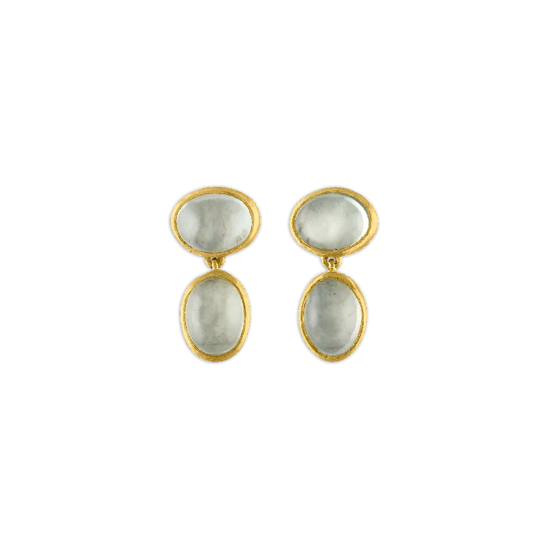 Small Mango Moonstone Amphora Earrings