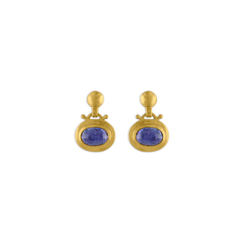 Small Tanzanite Bell Earrings