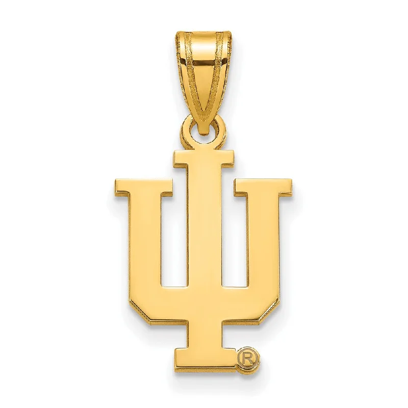 10k Yellow Gold Indiana U Medium Pendant