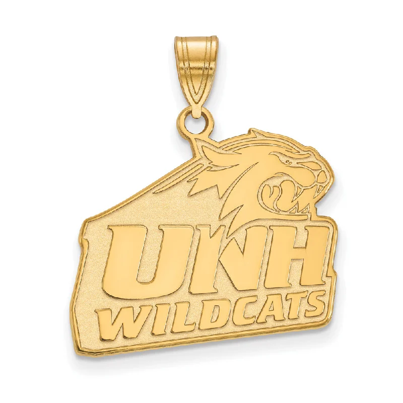 14k Gold Plated Silver Univ. of New Hampshire Large Pendant