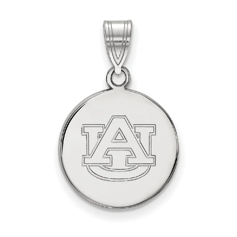 Sterling Silver Auburn U Medium Disc Pendant