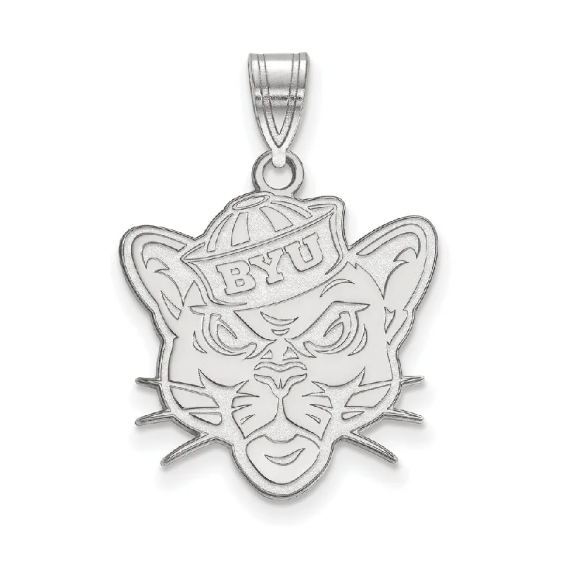 Sterling Silver Brigham Young U Large Mascot Pendant