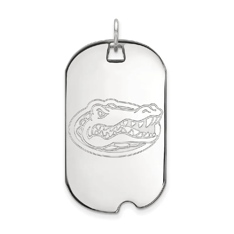 Sterling Silver U. of Florida Large Dog Tag Pendant