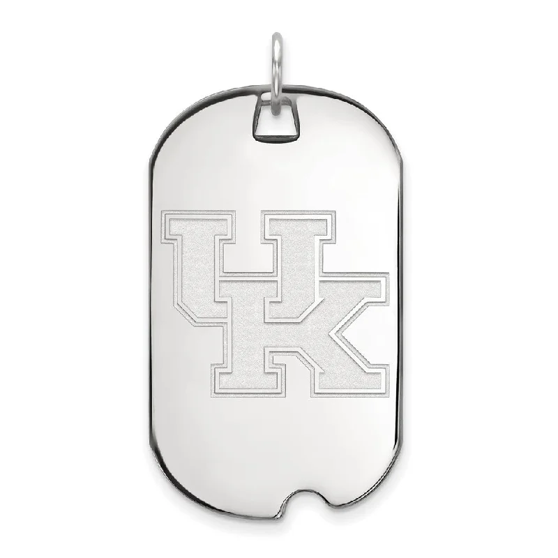 Sterling Silver U. of Kentucky Large Dog Tag Pendant