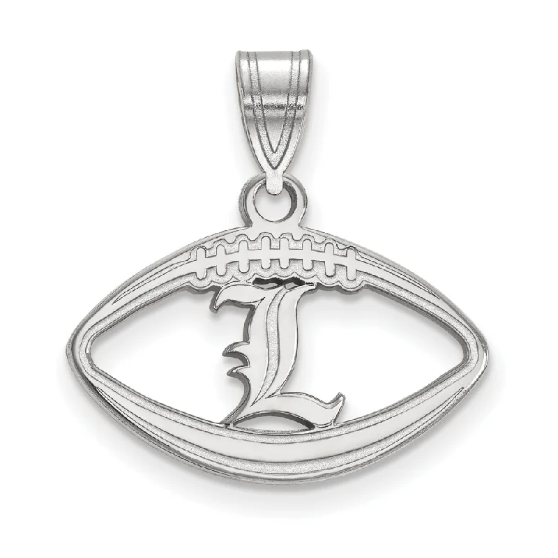 Sterling Silver U. of Louisville 'L' Football Pendant