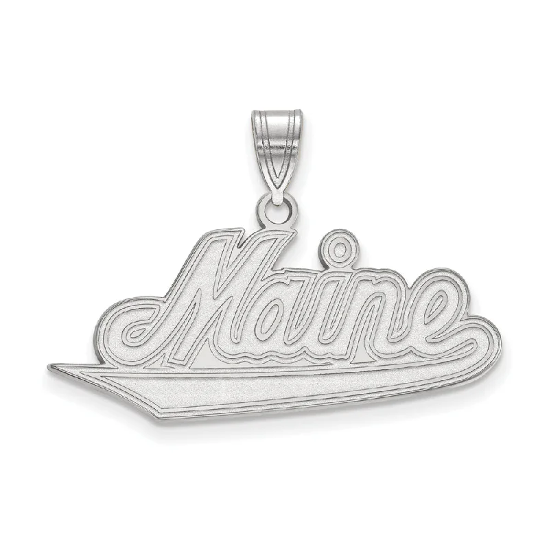 Sterling Silver U. of Maine Large Pendant