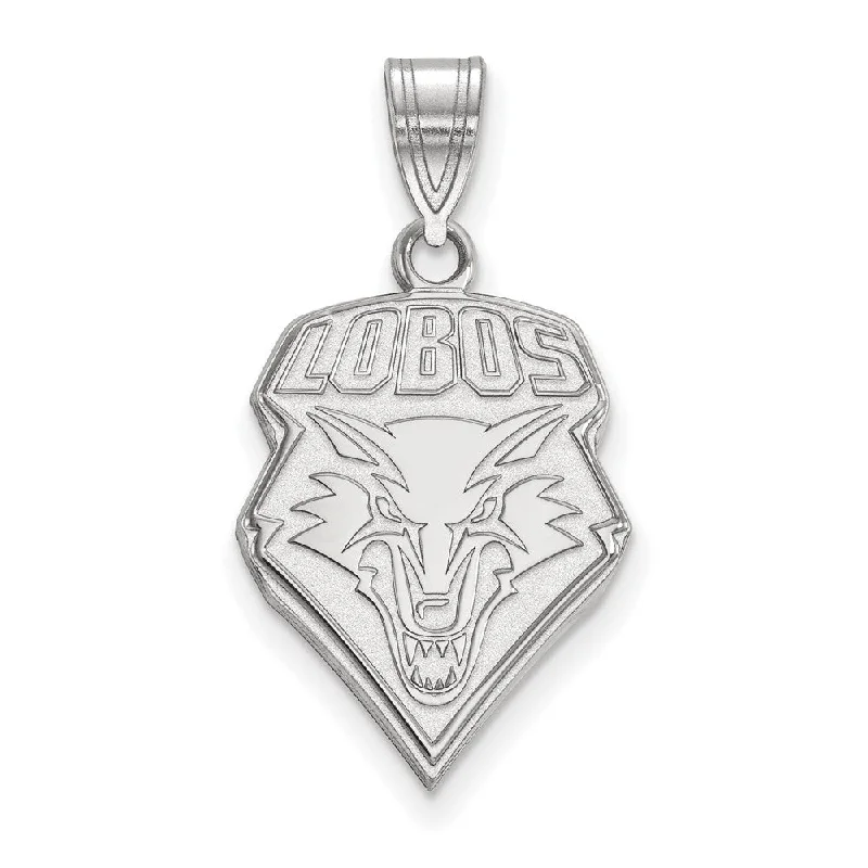 Sterling Silver U. of New Mexico Large Logo Pendant