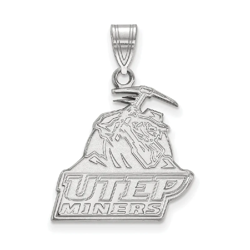 Sterling Silver U. of Texas at El Paso Large 'Miners' Pendant