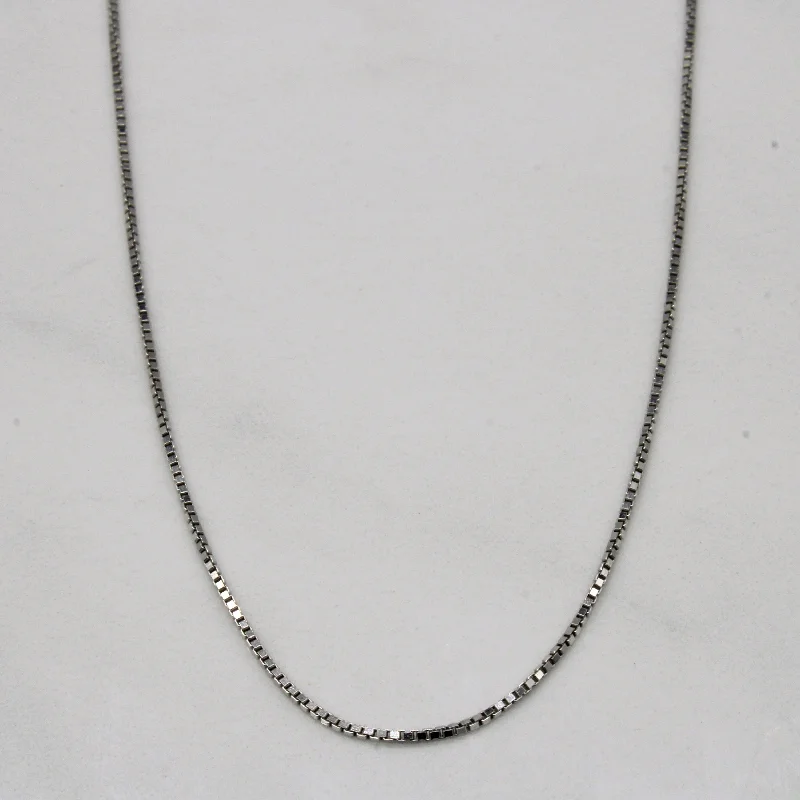 Shop Handcrafted Jewelry At Special Promotional Rates 14k White Gold Box Link Chain | 16" |