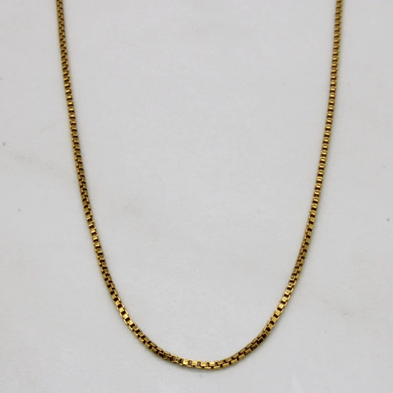 Flash Sale On Elegant Jewelry – Don't Miss Out 18k Yellow Gold Box Link Chain | 23" |