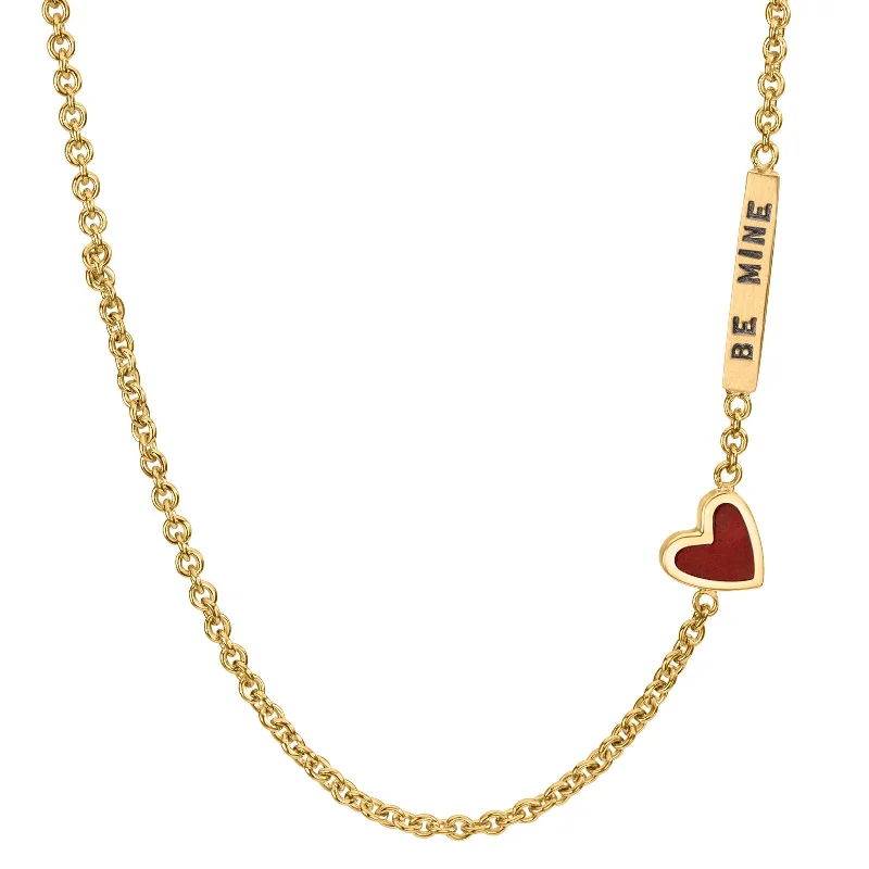 Modern Jewelry At Exclusive Discounts – Shop Today 2mm Gold Be Mine Enamel Heart Chain