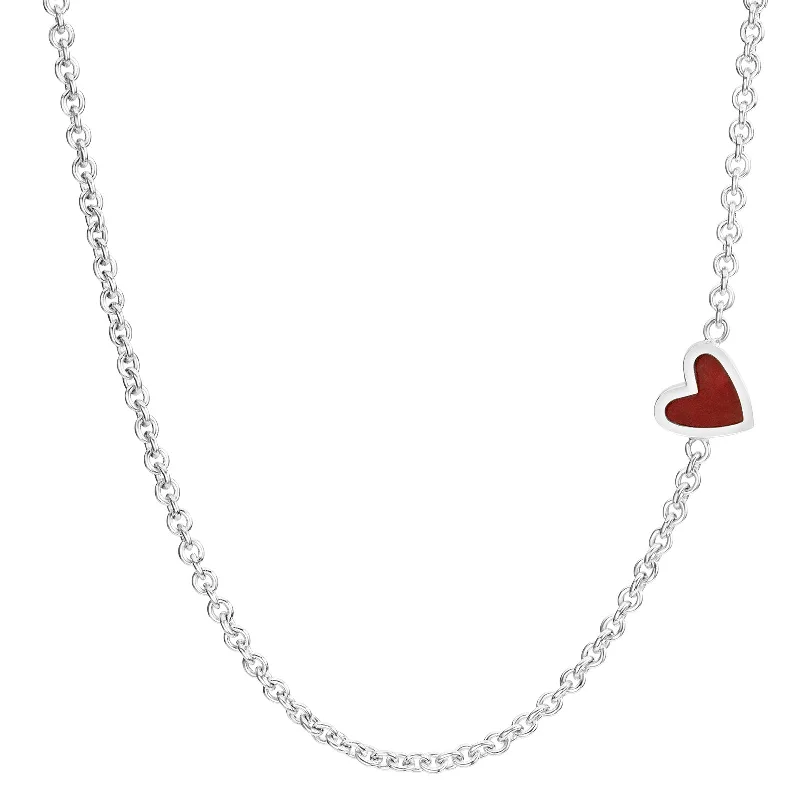 Special Offers On Handcrafted And Designer Jewelry 2mm Silver Enamel Heart Chain