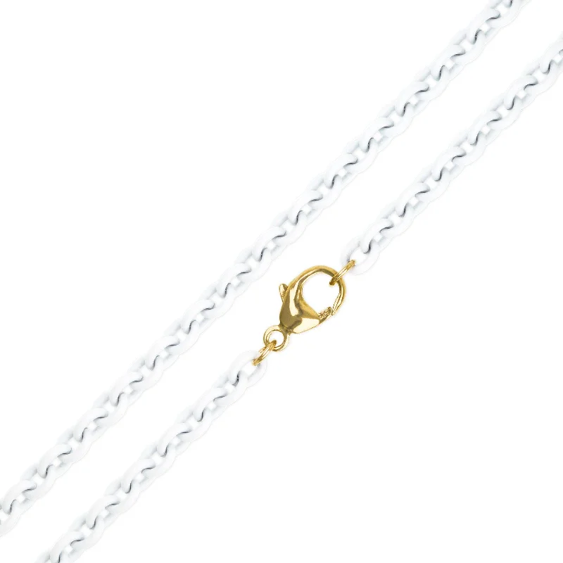 Your Dream Jewelry At Dream Prices 3.8mm Stainless Steel Pearl White Chain