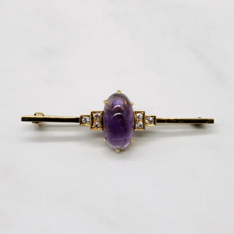 Jewelry Deals That Outshine The Rest Art Deco Amethyst & Diamond Brooch | 7.00ct, 0.30ctw |