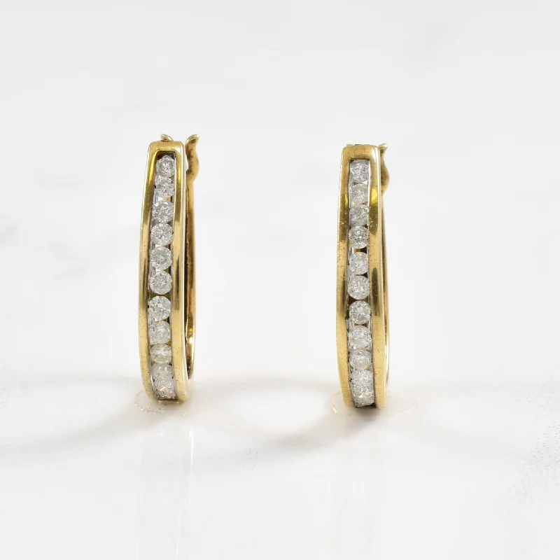 Sparkle More For Less – Jewelry Sale Happening Now Channel Set Diamond Earrings | 0.36ctw |