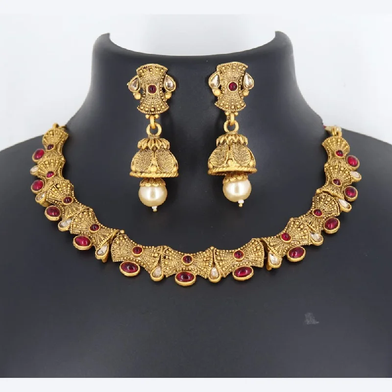 Seasonal Jewelry Clearance – Best Styles At The Lowest Prices Corbeda Fashion Gold Plated Pota Necklace Set