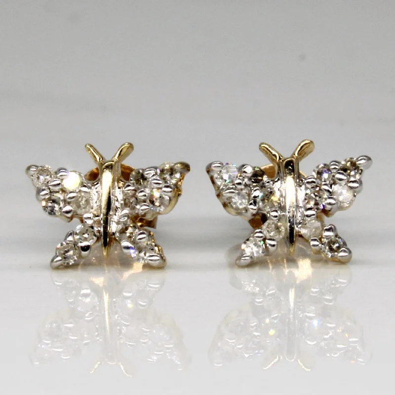 Handcrafted Jewelry Sale – Unique Designs At Low Prices Diamond Butterfly Earrings | 0.19ctw |