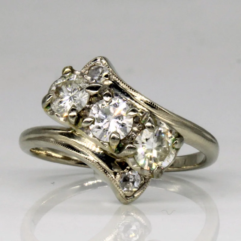 Classic And Modern Jewelry Styles On Sale Diamond Waterfall Engagement Ring | 0.82ctw | SZ 6.5 |