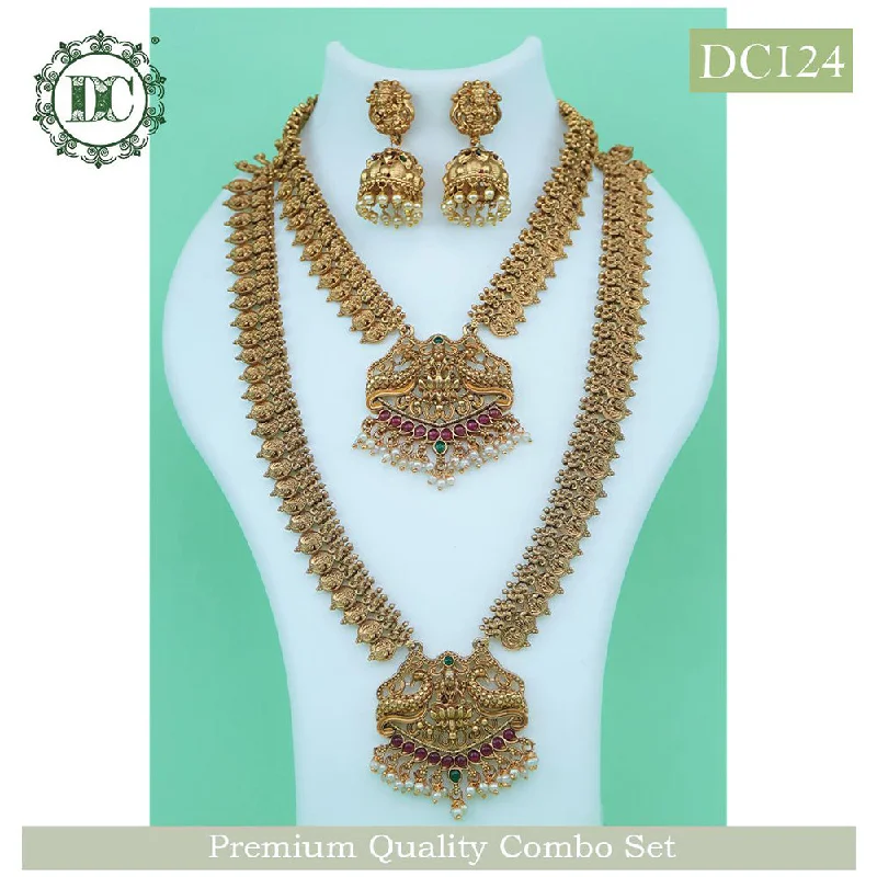 Jewelry Sale Alert – Shop Timeless Elegance Today Diksha Collection Gold Plated Temple Double Necklace Set