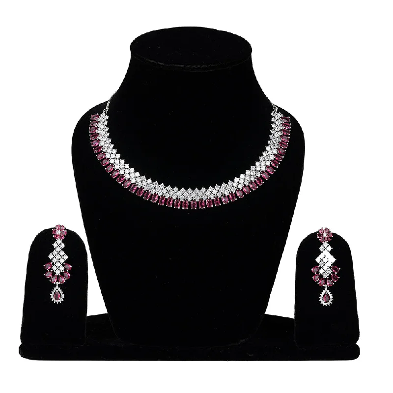 Jewelry Deals That Sparkle – Shop Today Exotica Collection American Diamond Necklace Set