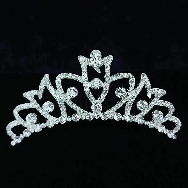 Grab Stylish Jewelry Before The Sale Ends Kriaa Silver Plated White Austrian Stone Crown  - 1507106