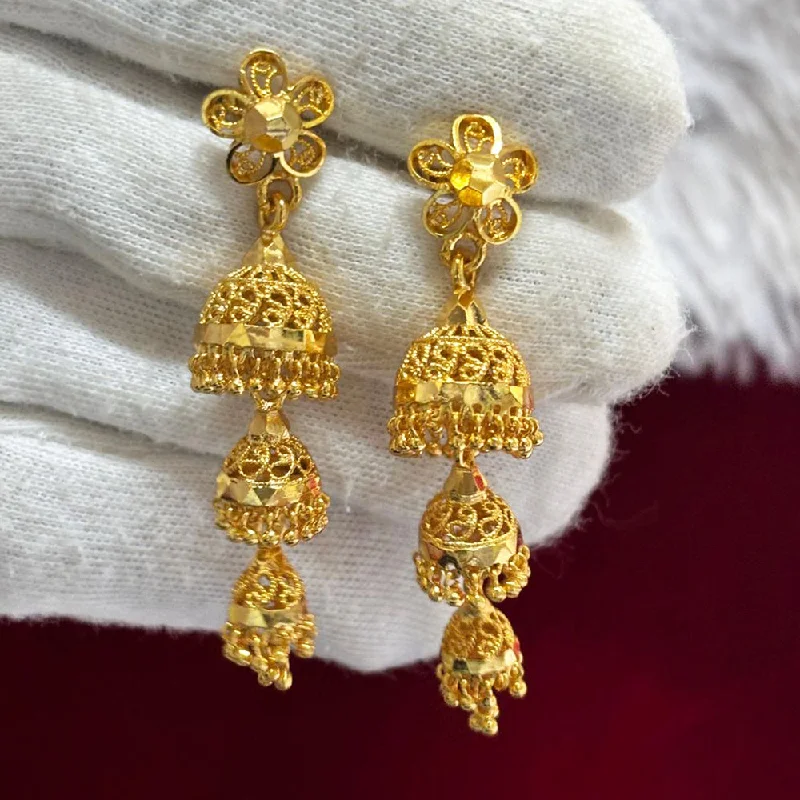 Flash Jewelry Sale – Get Stunning Pieces At Low Prices Pari Art Jewellery Forming Gold Jhumki Earrings