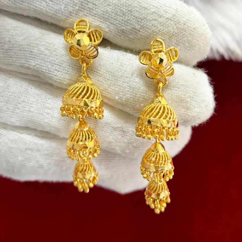 Save On Luxury Jewelry Pieces – Limited-Time Offers Pari Art Jewellery Forming Gold Jhumki Earrings