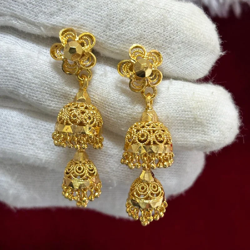 High-End Jewelry, Now More Affordable Than Ever Pari Art Jewellery Forming Gold Jhumki Earrings