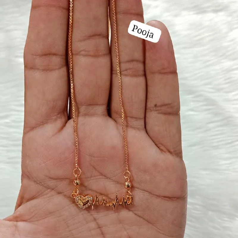 Flash Sale On Stunning Jewelry – Don't Miss Out Pooja Bangles Rose Gold Plated Chain